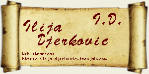 Ilija Đerković vizit kartica